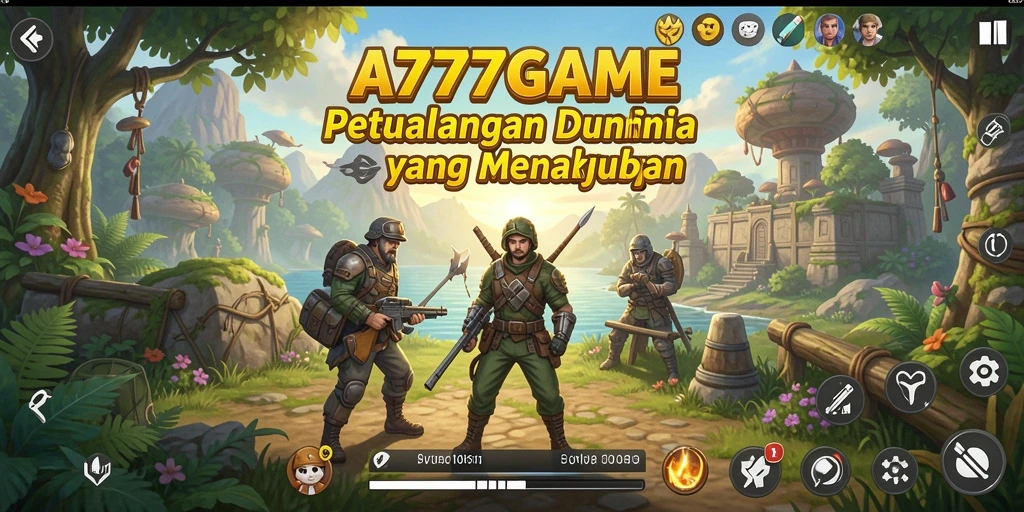Screenshot gameplay A777GAME menampilkan petualangan seru di dunia terbuka.