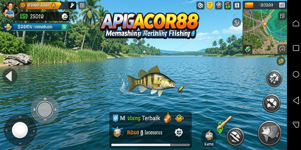 Gameplay seru APIGACOR88 dengan banyak ikan yang bisa ditangkap.