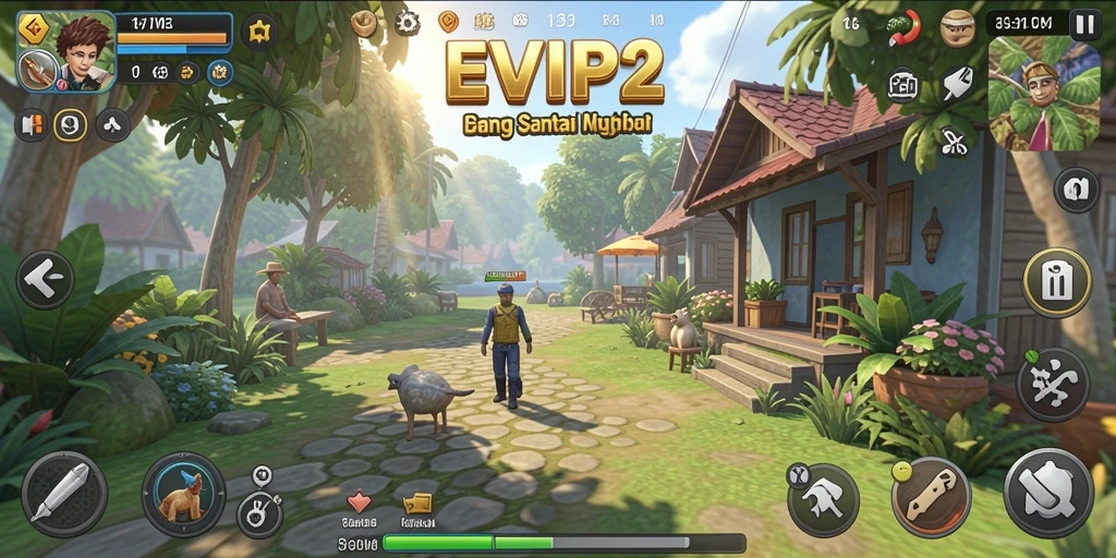 Tampilan gameplay menarik dari EVIP2 dengan grafis ceria.