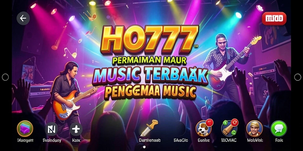 Tampilan gameplay HO777 menampilkan momen seru saat bermain musik.