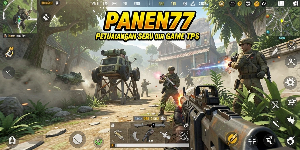 Screenshot menunjukkan aksi seru gameplay TPS PANEN77.