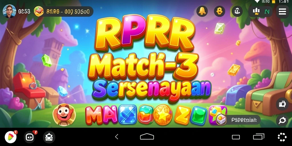Screenshoot gameplay RPRR yang menampilkan keseruan Match-3.