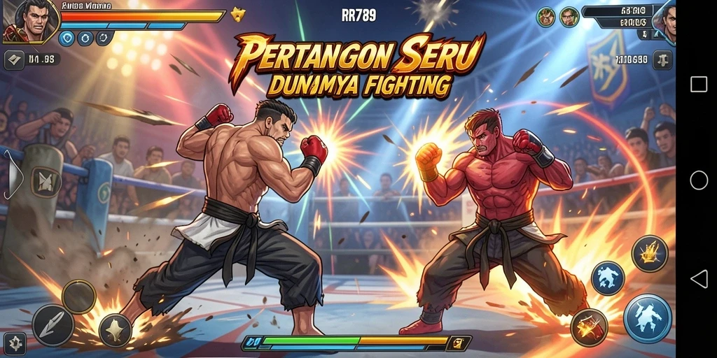 Screenshot gameplay RR789 menampilkan aksi pertarungan yang dinamis dan mendebarkan.