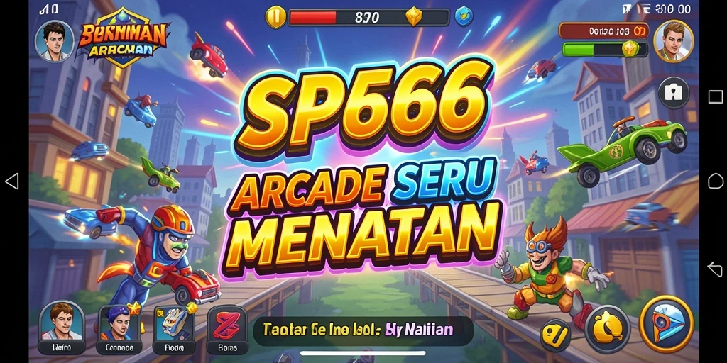 Screenshot menunjukkan aksi seru gameplay Arcade SP666.